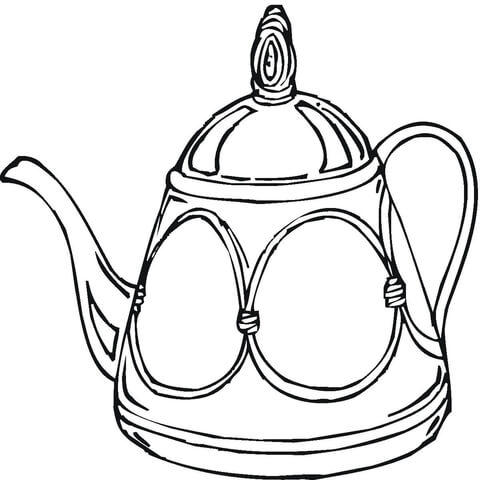 480x480 Teapot Coloring Page Free Printable Coloring Pages