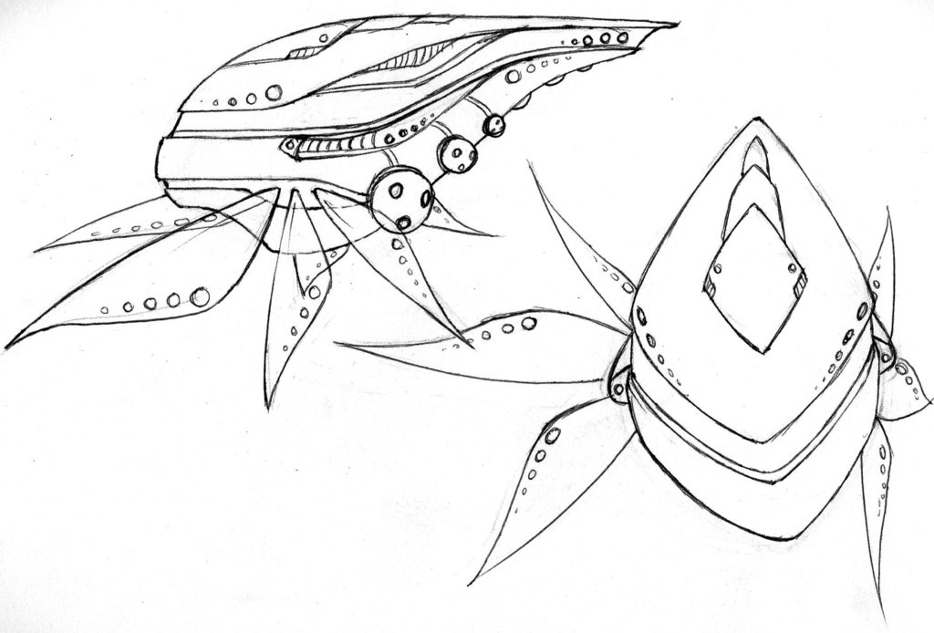 1024x694 Tear Drop, Solar Magnetic Sail Ship By Sarelm
