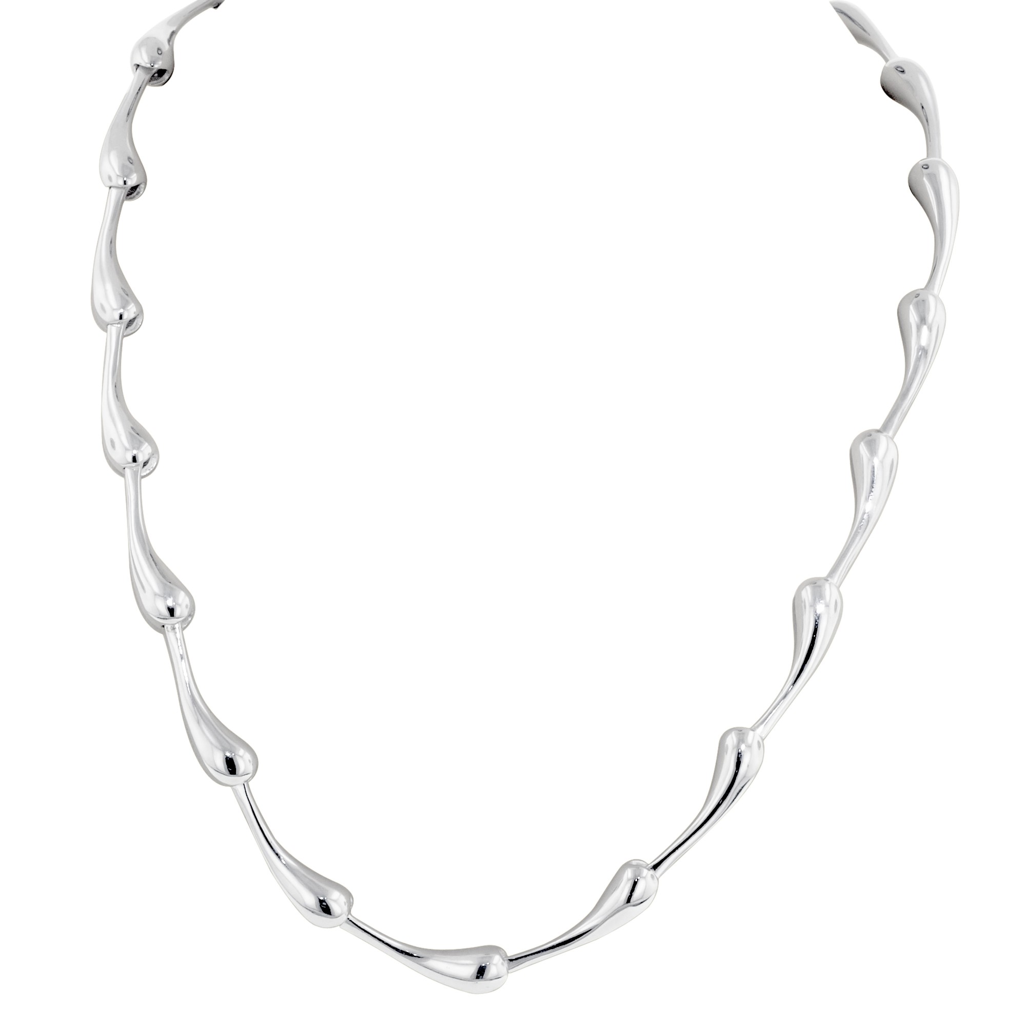 2000x2000 Long Teardrop Necklace In Sterling Silver