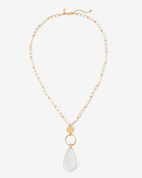 480x600 Sea Glass Teardrop Pendant Necklace