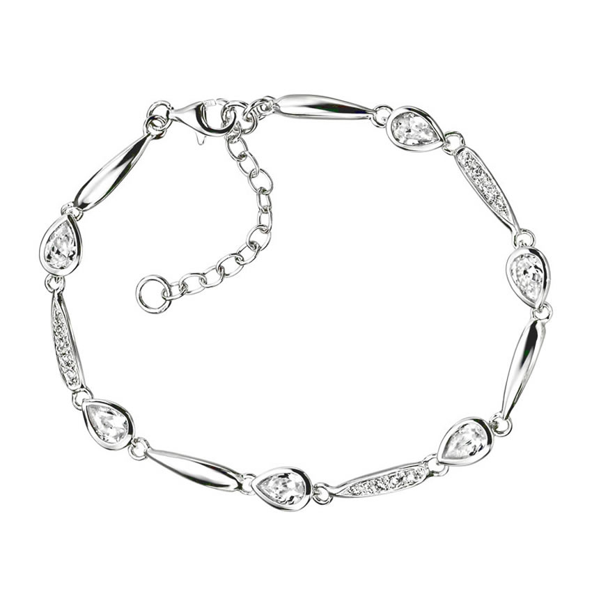 850x850 Cubic Zirconia Teardrop Bracelet