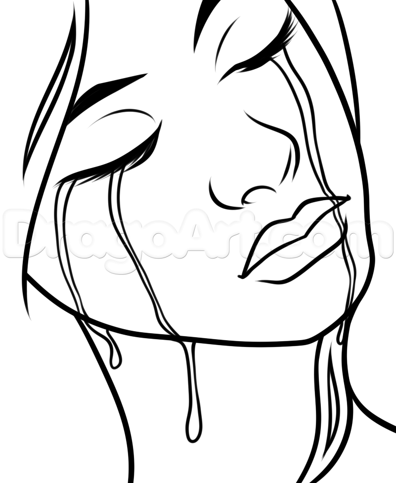 801x977 How To Draw Falling Tears Step 7 Art How To Draw
