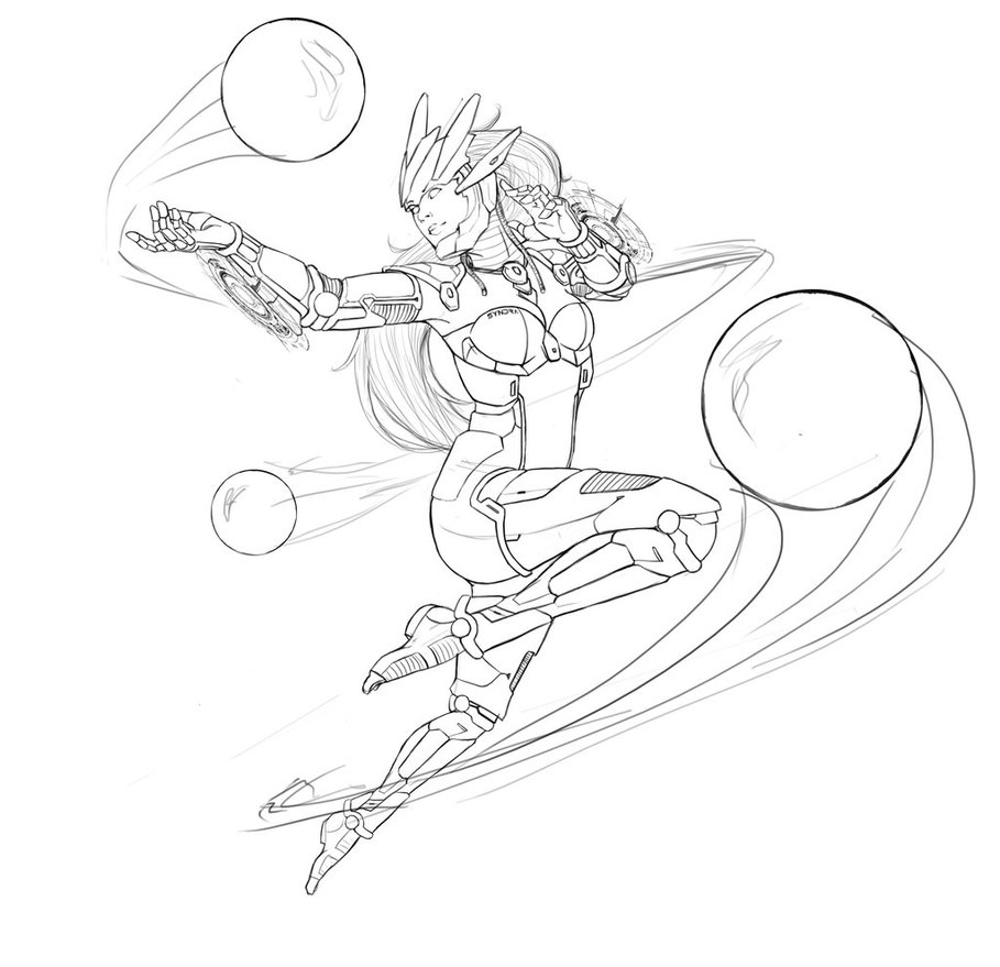 909x879 High Tech Syndra Sketch 2 By Danps
