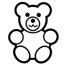 224x224 Simple Teddy Bears To Colour, Stitch, Collage Or Draw Early Play