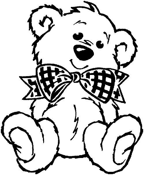 500x607 Black Teddy Bear Drawing