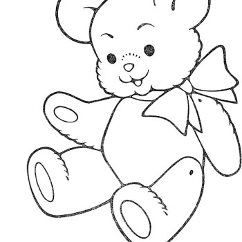 350x350 Cute Teddy Bear Coloring For Kids Applique Ideas