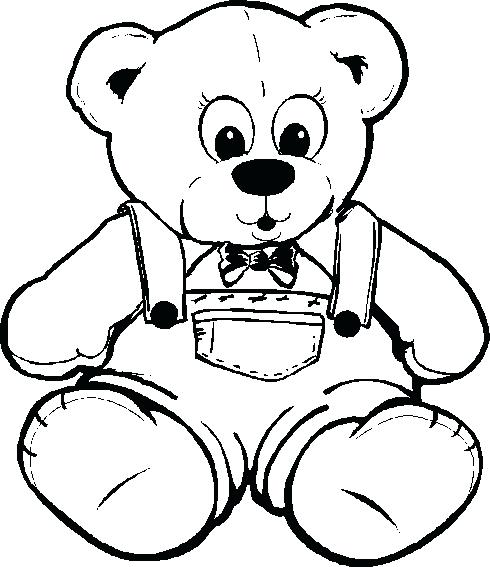 490x567 Teddy Bear Color Page This Coloring Page For Kids Features A Cute