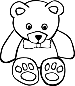 261x299 Teddy Bear Outline Clip Art