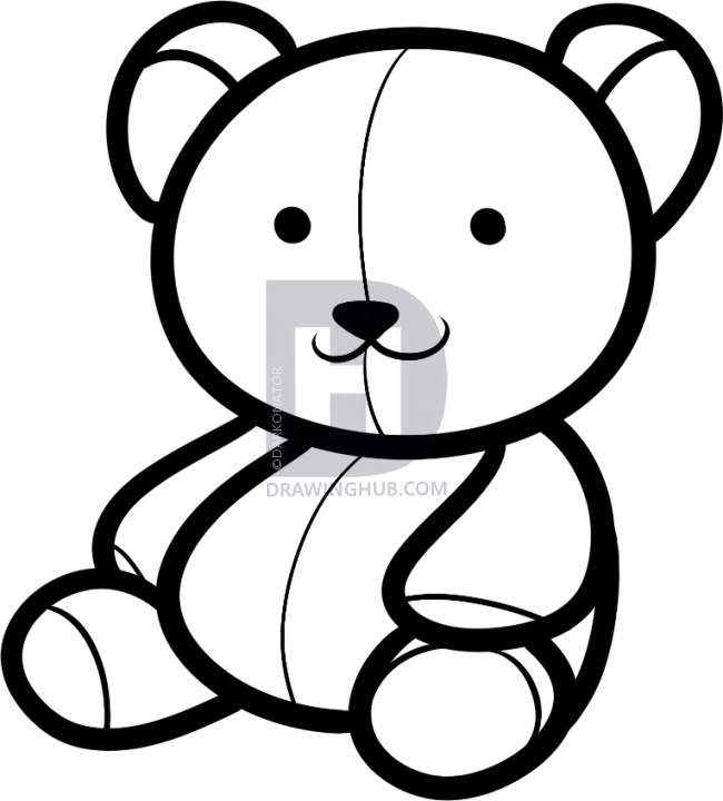 650x720 Gallery Bear Teddy Drawing,