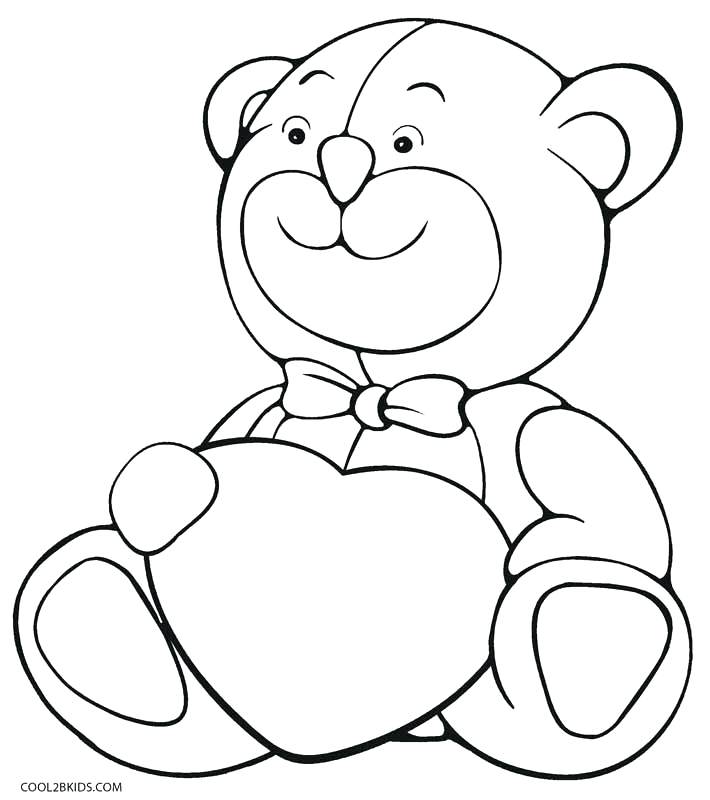 710x800 Unique Free Teddy Bear Coloring Pages Image
