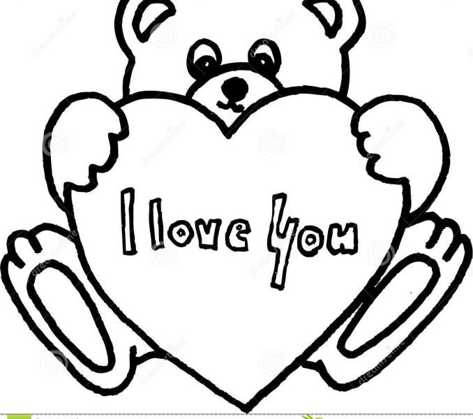 678x600 Teddy Bear With Heart Coloring Pages Coloring Page For Kids