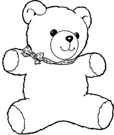 236x278 Drawn Teddy Bear Cartoon Black And White