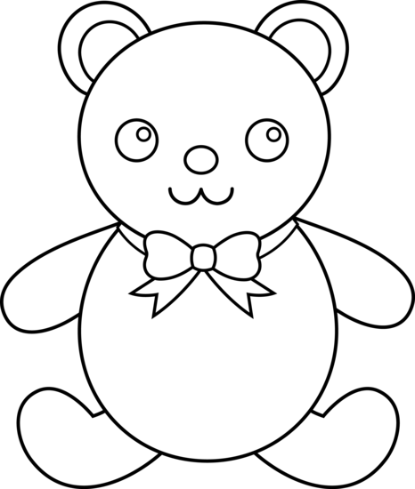 466x550 Line Drawing Teddy Bear