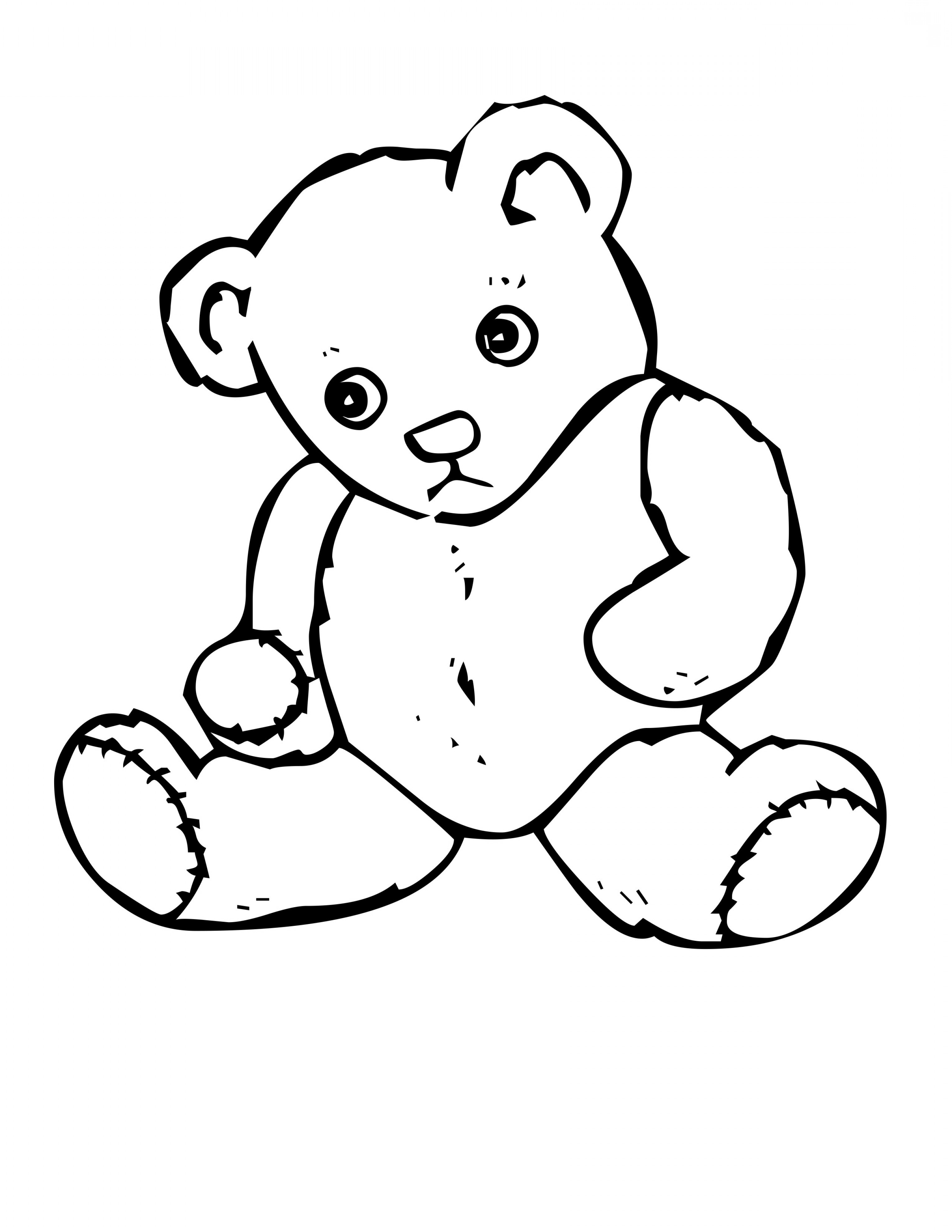 Teddy Bear Line Drawing at GetDrawings | Free download