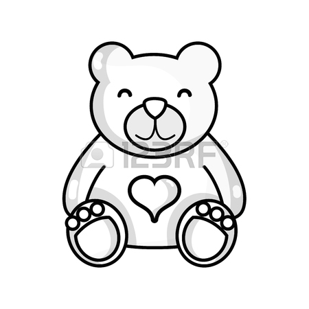 450x450 Line Nice Teddy Bear Toy To Game Royalty Free Cliparts, Vectors