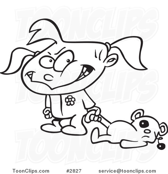 581x600 Cartoon Black And White Line Drawing Of A Terrible Two Year Old