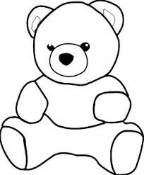 204x247 Outline Drawing Teddy Bear