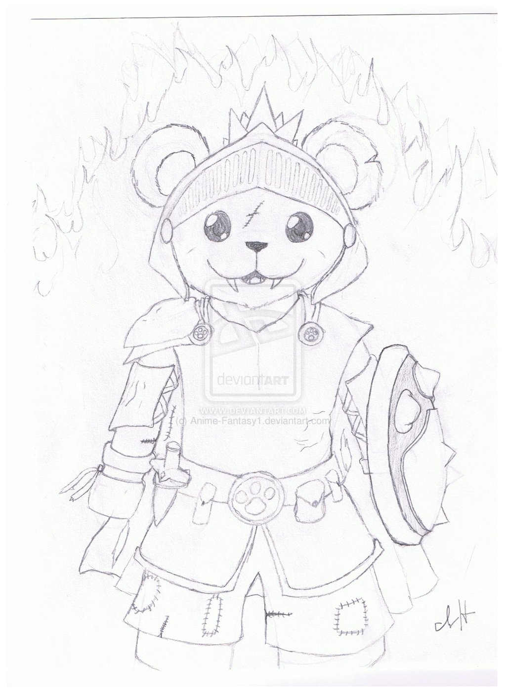 1024x1408 Evil Teddy Bear Drawings Pencil
