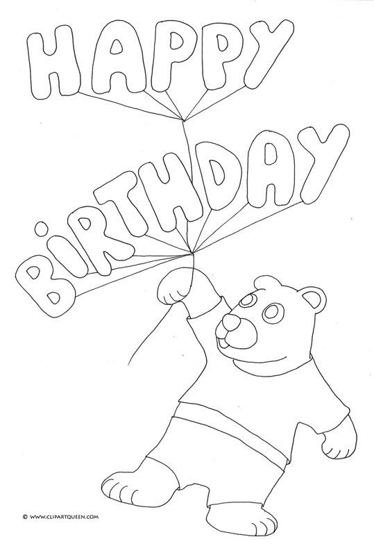 539x783 Birthday Coloring Pages