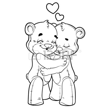 450x450 Two Cute Teddy Bears Hugging Royalty Free Cliparts, Vectors,