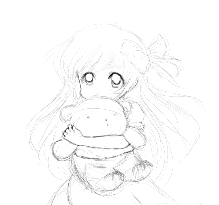 762x713 Drawn Teddy Bear Anime