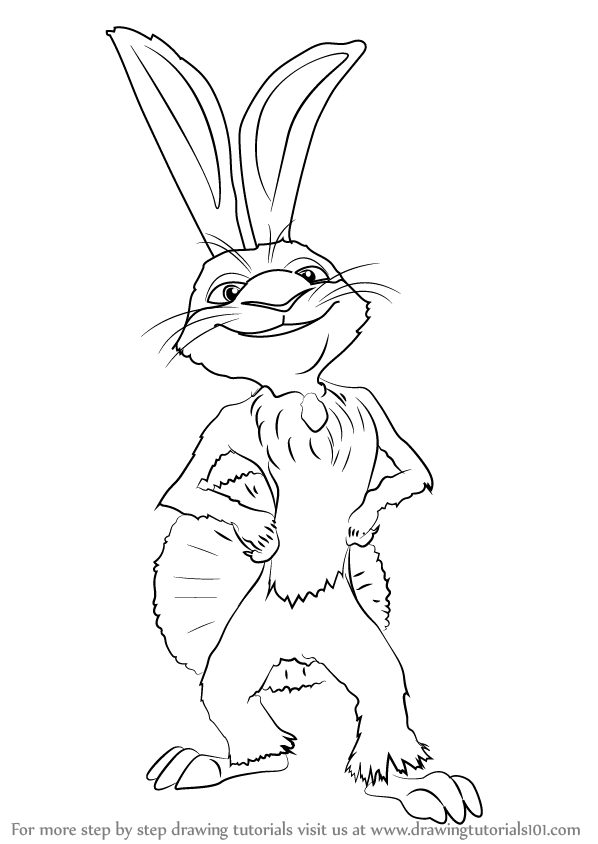 598x844 Step By Step How To Draw Teddy From Ice Age