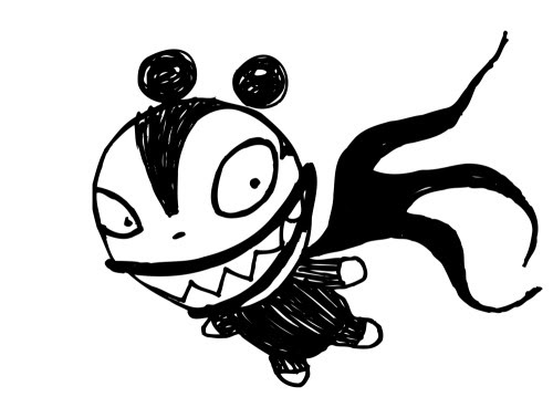 500x378 Through Eve's Looking Glass Scary Teddy Rough Sketch