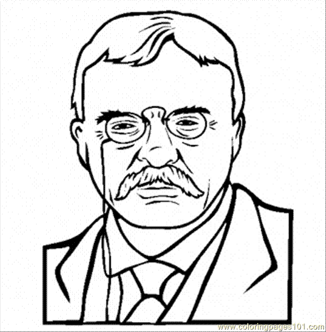 650x663 Theodore Roosevelt Coloring Name Coloring Page
