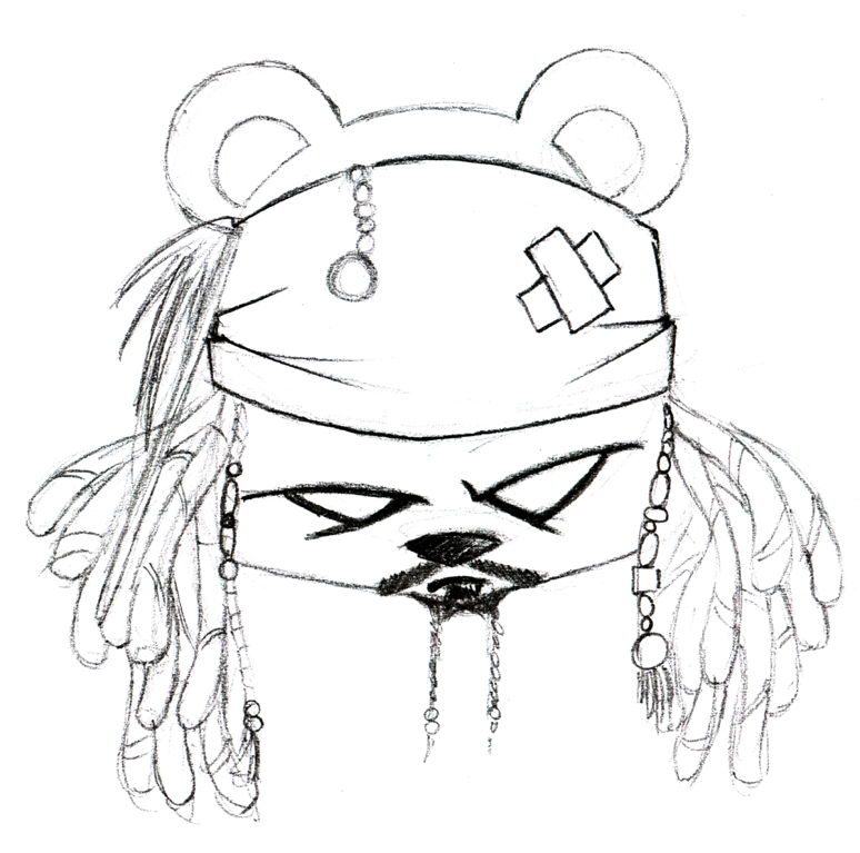774x767 Drawn Teddy Bear Angry