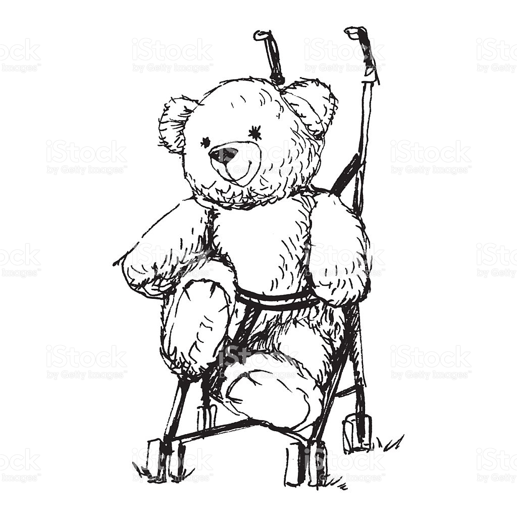 1024x1024 Drawn Teddy Bear Old