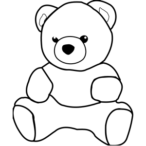 300x300 Free Teddy Bear Clipart Black And White