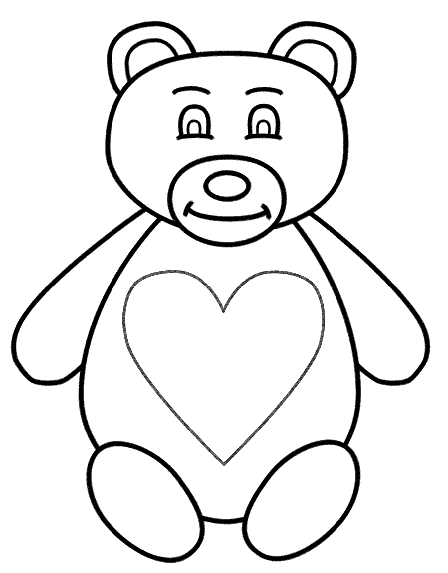 900x1150 Teddy Bear Coloring Pages Free Printable