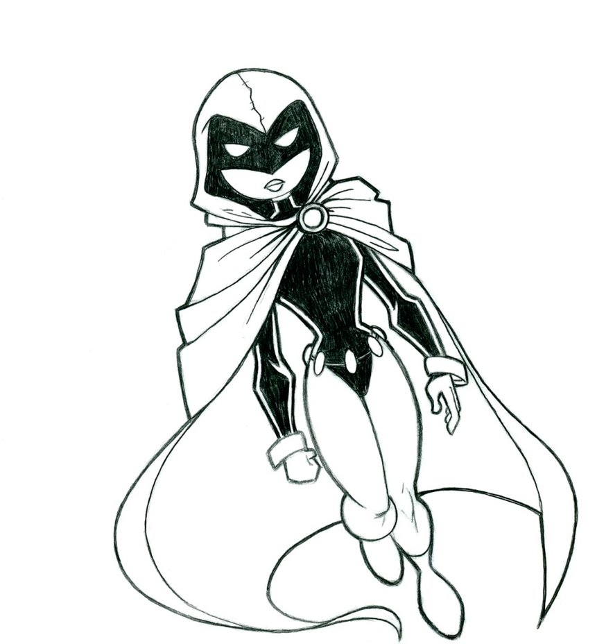 861x928 Teen Titan Raven By Jaal