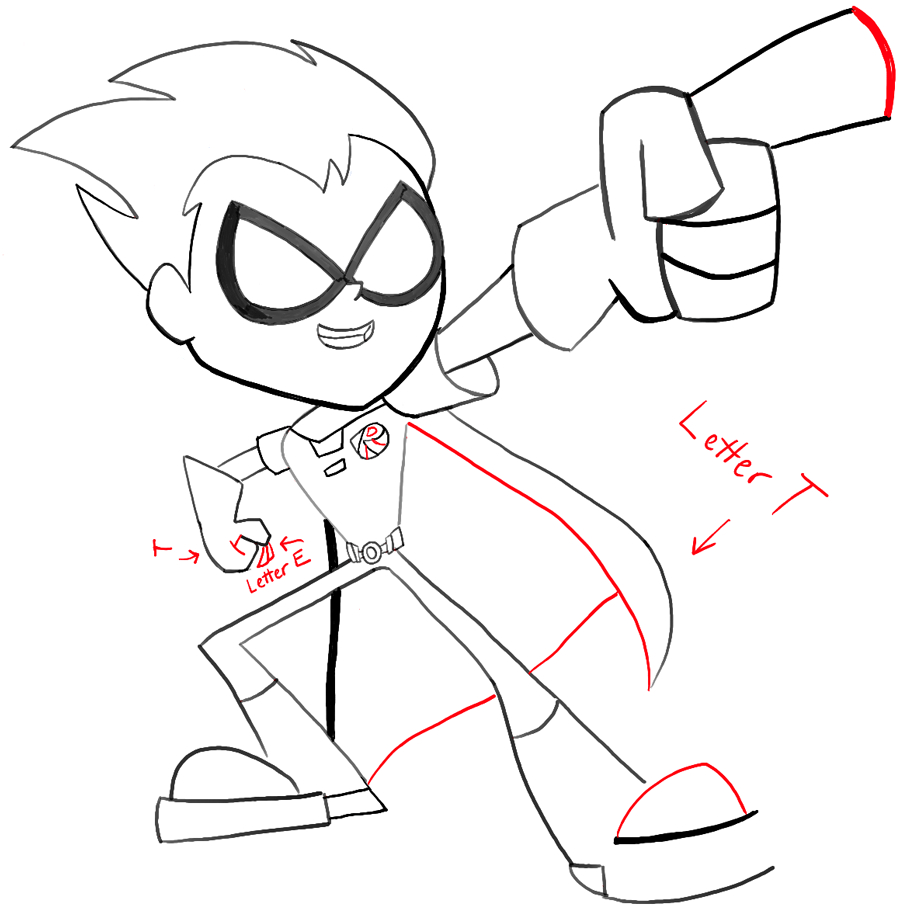 900x909 Teen Titans Go Drawing How To Draw Robin From Teen Titans Go