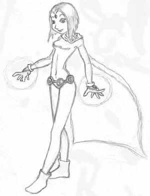 300x391 A Raven Drawing By Shaggytiga By Teentitans