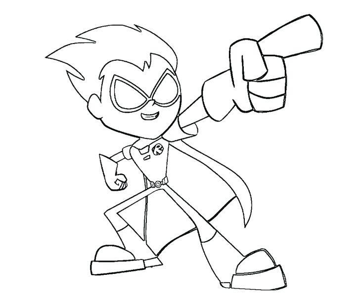 736x613 Robin Coloring Pages Teen Titans Go Coloring Pages Robin A Batman
