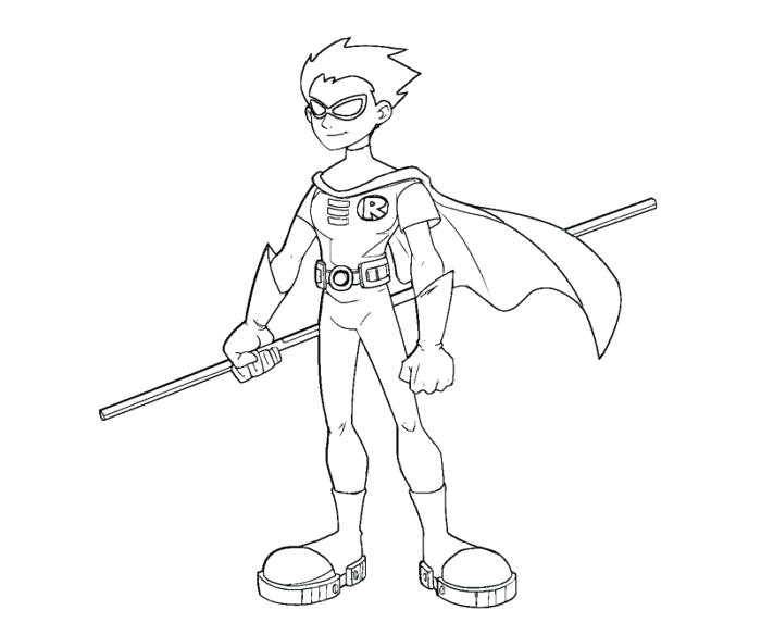 700x584 Teen Titans Coloring Page Robin Teen Titans Coloring Pages 2
