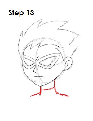 300x388 How To Draw Robin (Teen Titans)