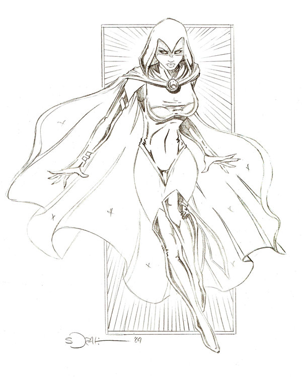 600x750 Raven Of Teen Titans Pencils By Sorah Suhng