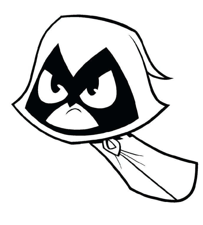 688x761 Ravens Coloring Pages Page Raven Teen Titans Go Within Helmet C