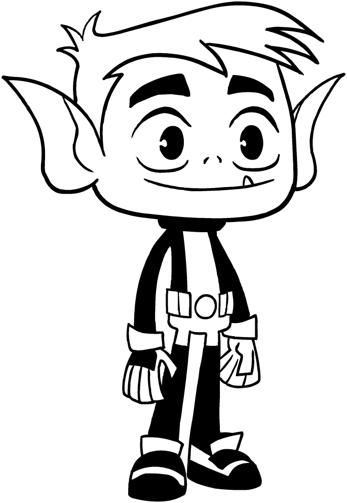 685x992 Beast Boy Of The Teen Titans Go Coloring Pages