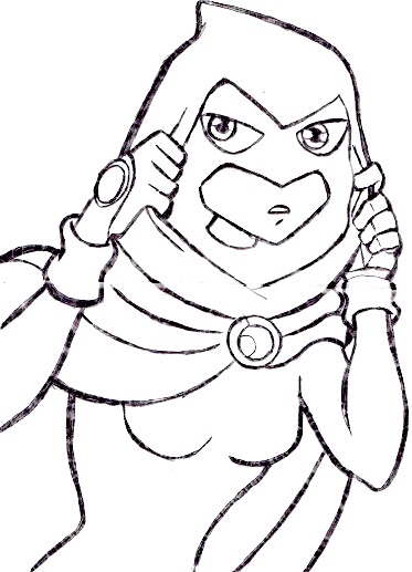 373x517 Teen Titans Raven By Zraven13