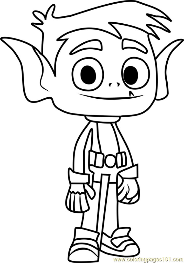 719x1024 Beast Boy Coloring Page Free Teen Titans Go! Coloring Pages