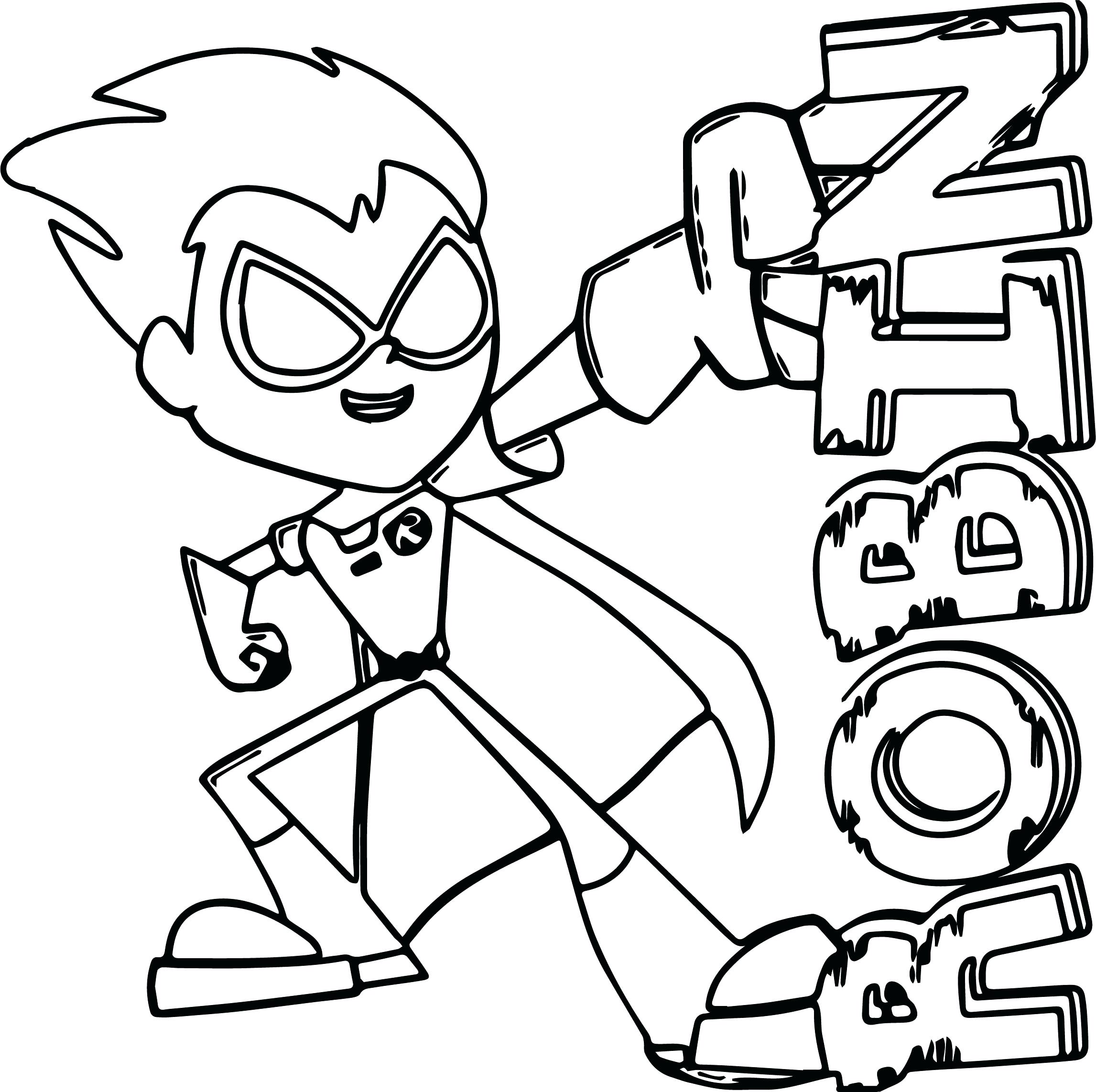 2293x2285 Coloring Robin Coloring Page Teen Titans Go Batman Superman Pages