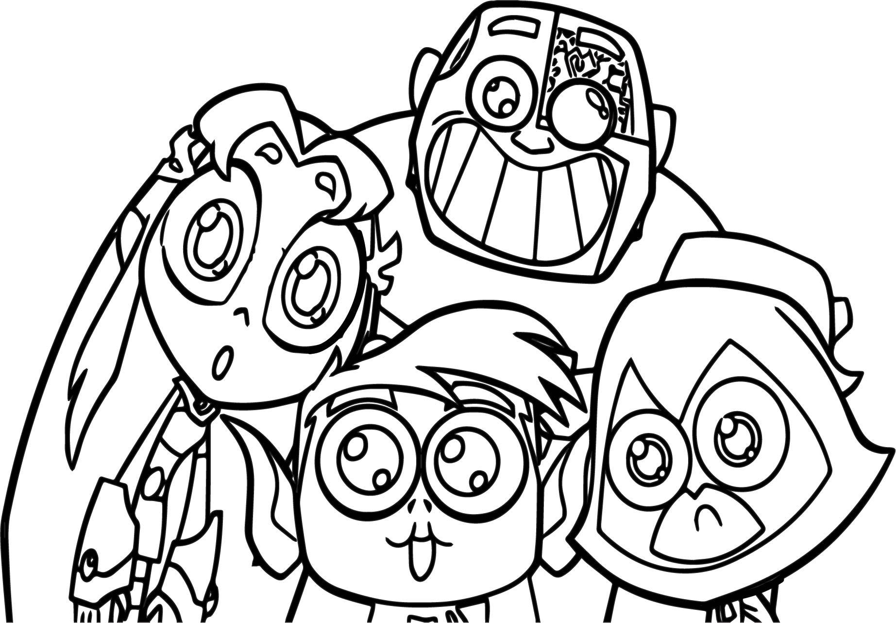 1845x1282 Teen Titans Go Color Pages Coloring Page For Kids