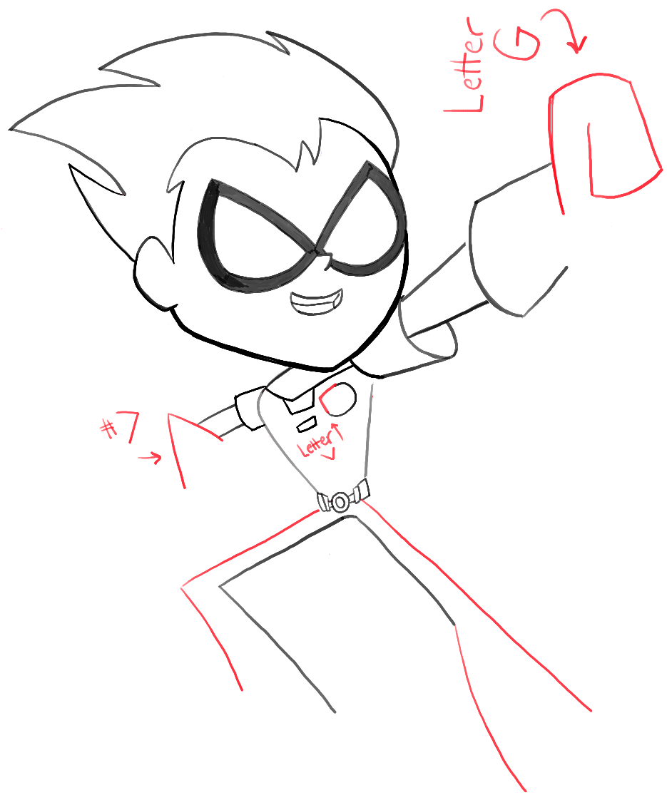 935x1122 How To Draw Robin From Teen Titans Go With Easy Steps Tutorial