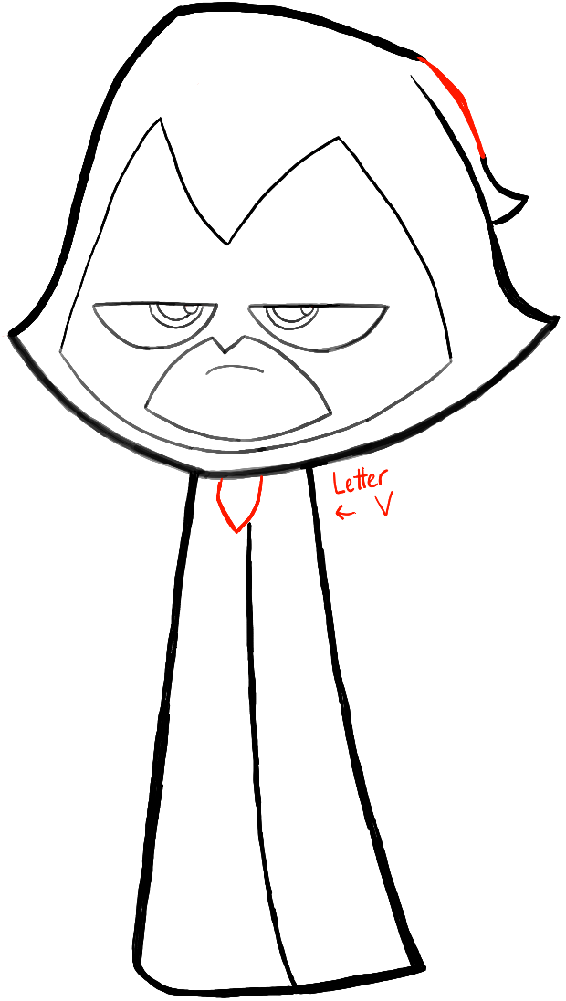 620x1097 Learn How To Draw Raven From Teen Titans Go. She Is The Easiest