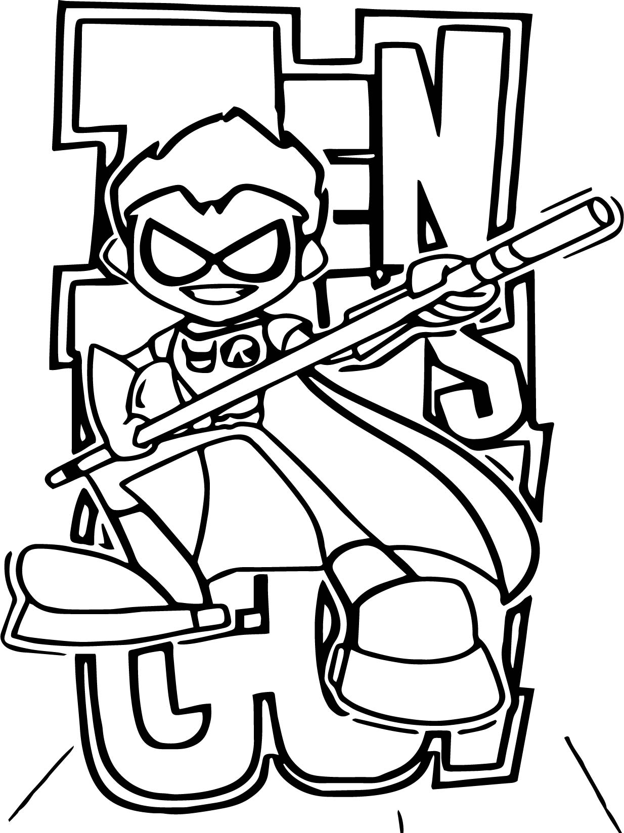 1234x1648 Robin Teen Titans Go Picture Coloring Page Wecoloringpage