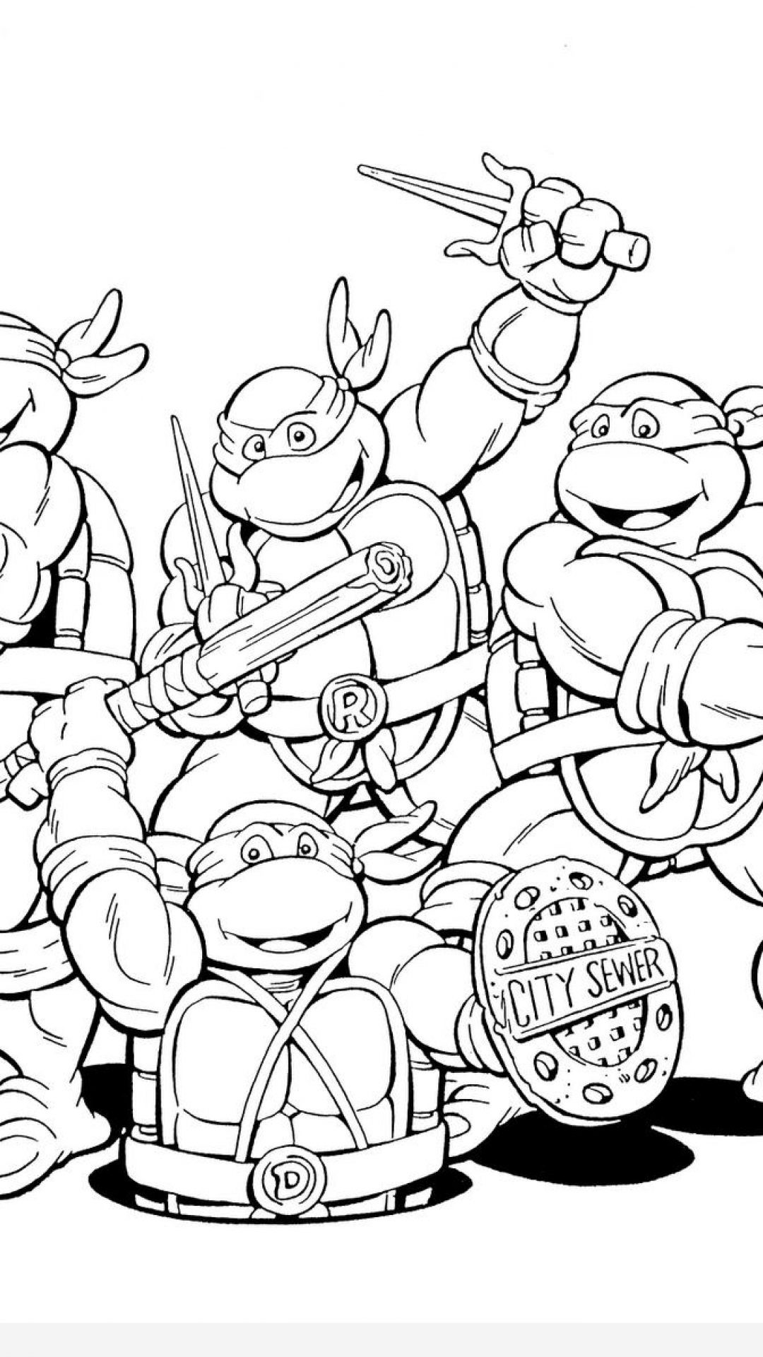 1080x1920 Ninja Turtles Coloring Pages Lovely Teenage Mutant Ninja Turtles