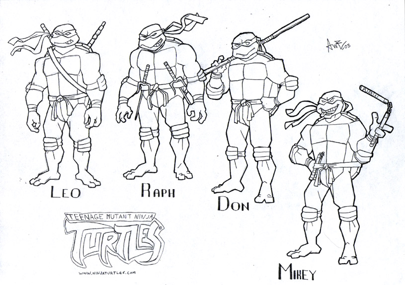 815x574 Ninja Turtles Coloring Pages For Kids